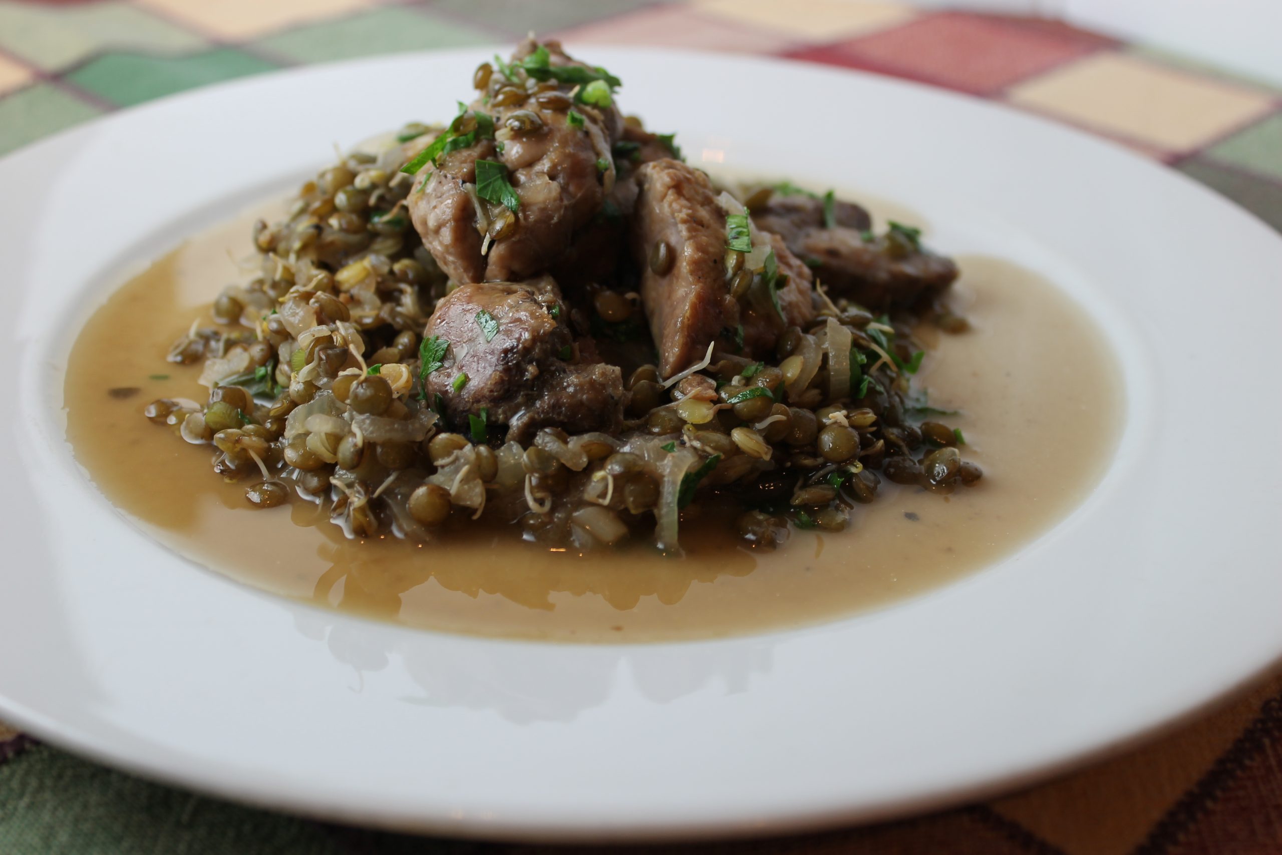 Read more about the article Sweetbreads with Sprouted Lentils and Fennel.