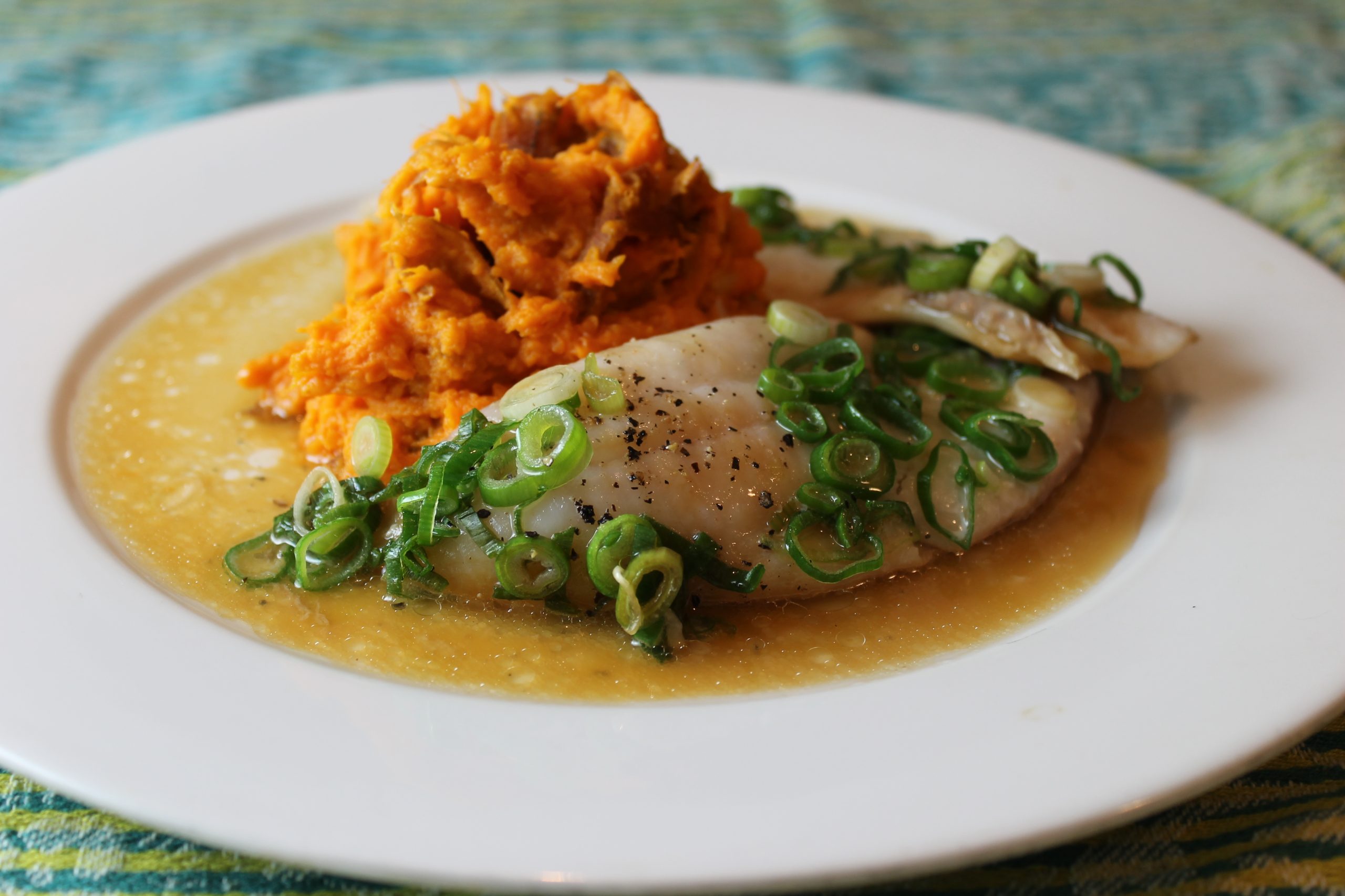 Read more about the article Petrale Sole with Mashed Sweet Potatoes